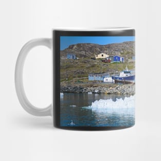 Icy Boatyard in Narsaq Greenland Mug